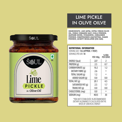 ADF Soul lime pickle | Bursting with spice and tang, crafted in 100% Olive Oil | 275g