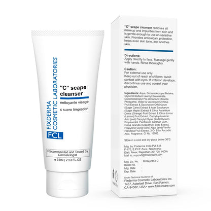 FCL Brightening Face Wash, C Scape Face Cleanser | Vitamin C Face Wash For Women | Exfoliates Dead Cells, Unclogs Skin Pores, Reduces Fine Lines And Wrinkles - 75Ml