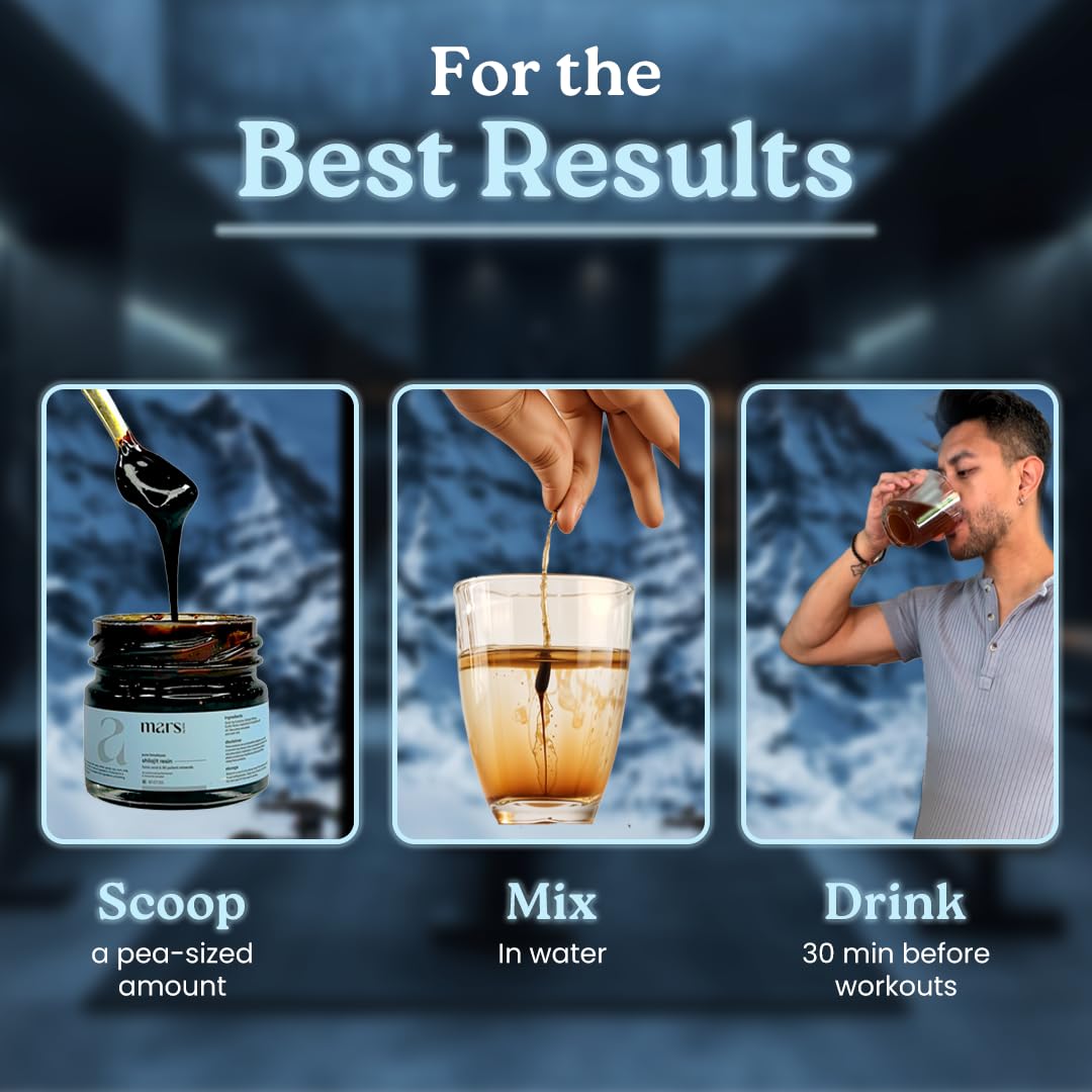 mars by GHC Authentic 100% Pure Himalayan Shilajit Resin (15G) - Elevate Stamina,Immunity,And Vitality With Unrivaled Purity,Exceptional Value For Single Quantity,Single Power