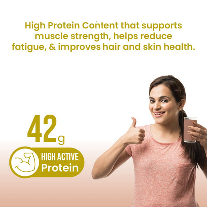 Tata 1mg Pro+ Soy Protein Supplement Powder- High Protein for Muscle & Bone Strength, Overall Fitness, and Energy with 23 essential nutrients,Low Fat & No Added Sugar,Chocolate Flavour