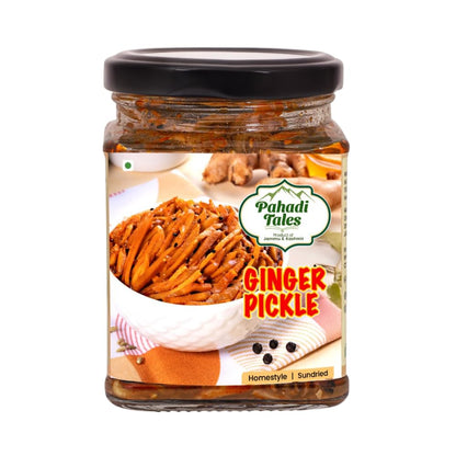 Pahadi Tales Ginger Pickle 200g | Adrak ka Achar in Mustard Oil | Sundried Homemade Pahadi Achaar | Traditional Pahadi Recipe | Ghar Ka Achar | Made in Jammu & Kashmir
