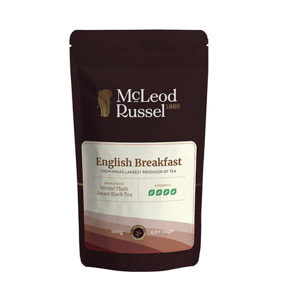 McLEOD RUSSEL 1869 English Breakfast|100 Gram|Daily Black Tea|Strong & Robust Blend|Farm Fresh Loose Leaf|40+ Cups