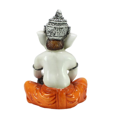 Lord Ganesha Playing Harmonium Decorative Showpiece - 20 c