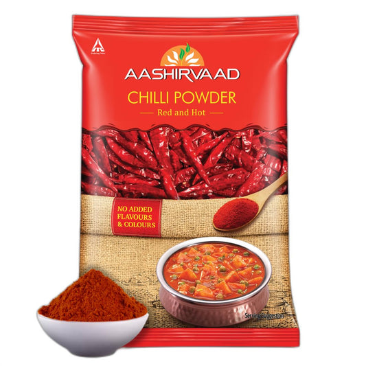 Aashirvaad Chilli Powder, Red Hot Chilli Powder with No Added Flavours and Colours