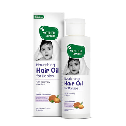 Mother Sparsh Nourishing Baby Hair Oil | Soothe & Nourishes Delicate Baby Scalp | Suitable Hair Oil for Newborns | Paraben Free, Sulphate Free- 100ml
