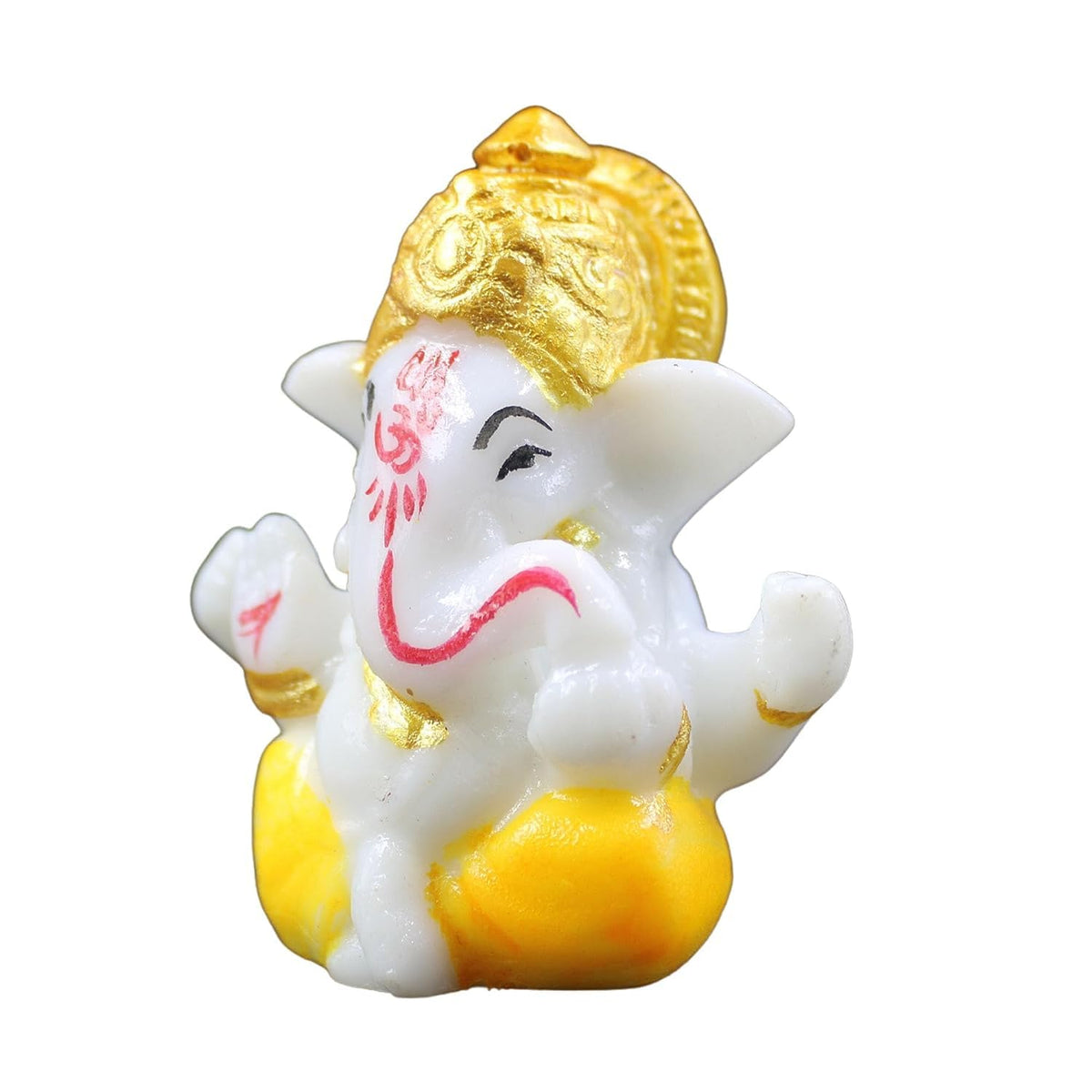 Handicrafts Villa Mini Ganesha Murti for Home Décor, Car Dashboard, Decorative Gift, Puja Home, Office, Living Room, Temple Décor, Showpiece Item