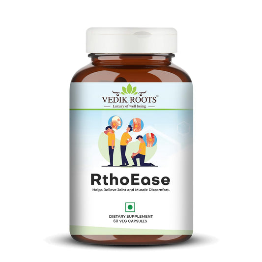 RthoEase | Natural Ayurvedic Herbal Supplement | Used to Support Joint Comfort, Flexibility & Good Health| 60 Veg Capsules (Pack Of 1)