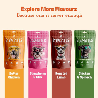 PETS EMPIRE BARKBITES Chicken & Carrot Dog Chew Sticks | Grain-Free Soft Dog Treats | High Protein Training Snacks | Made with Real Chicken & Carrot | Healthy & Digestive Support | 100g