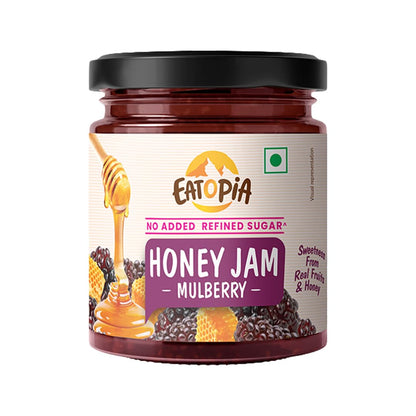 Eatopia Mulberry Honey Jam, 70% Berries, Pack of 1 (240g)