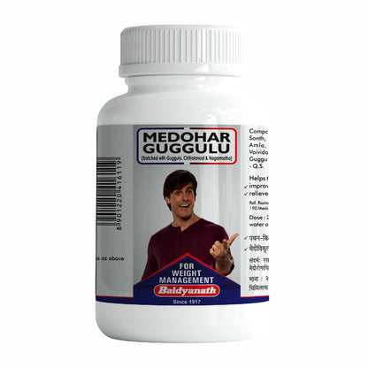 Baidyanath Asli Ayurved Medohar Guggulu|Helpful In Stress & Weakness Weight Management Good For Metabolish-Weight Management 120 Tab
