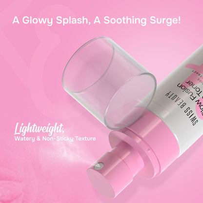 Swiss Beauty Care Glow Fusion Face Toner | Hydrating & Soothing | 3% Niacinamide & Cucumber Extract | Refreshing | 100ml