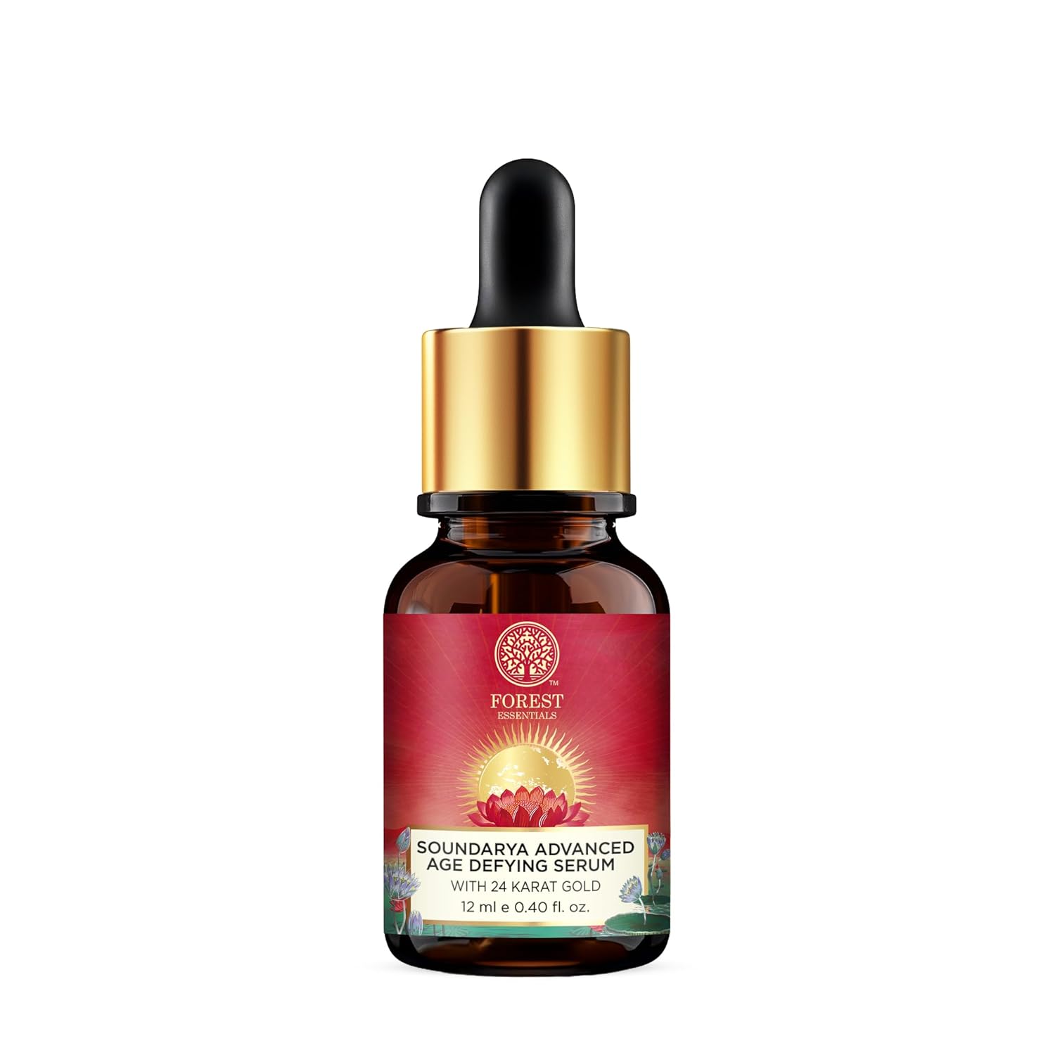 Serum bottle with dropper on a white background