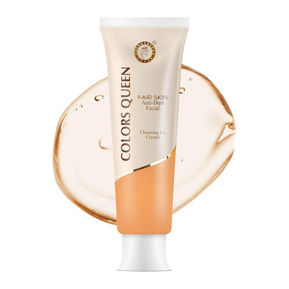 Colors Queen Anti Dust Facial Cleanser | Instant Dirt Removal Face Wash for Glowing Skin | Face Cleanser for Men and Women with Cleansing Ice Crystal Formula (50 gram)