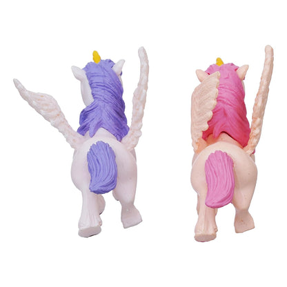 Set of 2 Miniature Unicorn Horse Statues Animal Figurines Decorative Showpiece (Resin) Home Decor Valentine Gift for Girlfriend Boyfriend Husband Wife Her | Valentine Day Decoration Items