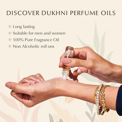 Dukhni Sandalia Rose Attar Oil Arabic Perfume Oils For Men And Women 100% Pure Ittar Roll On Perfume, Chandan, Sandal, Sandalwood Oil Eid, Ramadan Gifts, Non Alcoholic & Vegan Fragrances