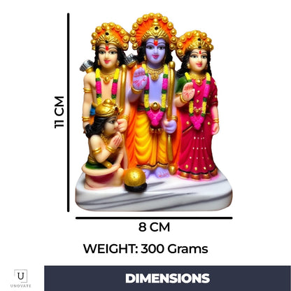 UNOVATE Ram Darbar Idol | Ram Sita Murti | Home, Office Temple | 11 cm