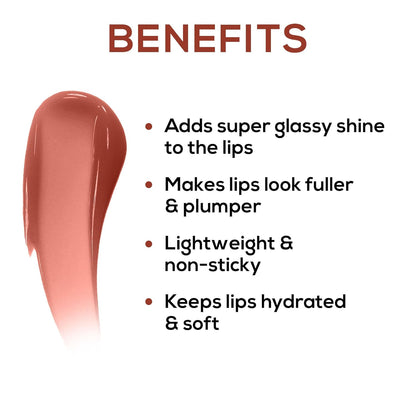 RENEE Hot Lips Pink Lip Gloss | Hydrating Formula | Ultra, Long Lasting Shine | Instant Plumness & Nourished Finish l Lightweight | Non-Sticky | Enriched with Vitamin E l 4.5 ml