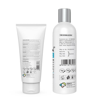 Fixderma Nigrifix Cream + 5% Actives Exfoliating Bodywash Combo | Cream for Underarm Whitening, Dark Neck, Ankles, Knuckles & Elbows | Exfoliating Shower Gel for Women & Men | All Skin Type - 250ml