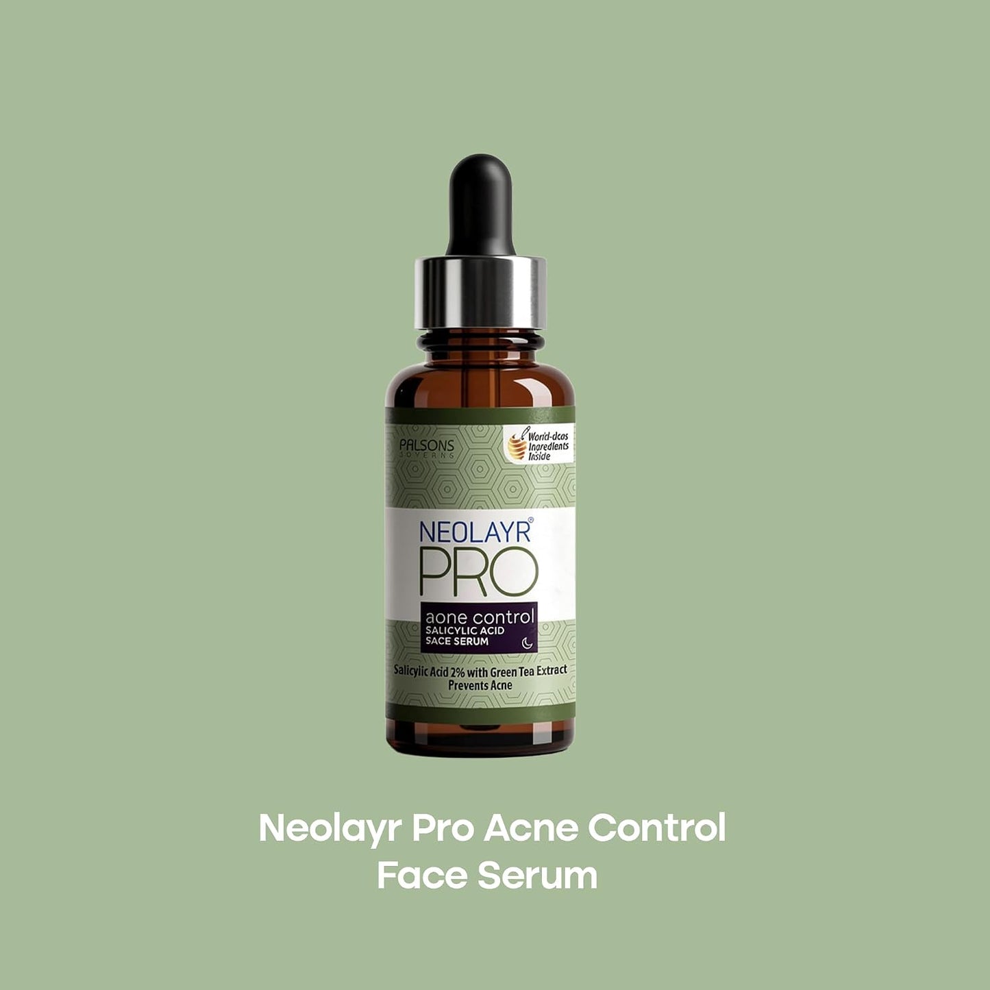 NEOLAYR Pro Acne Control Salicylic Acid Face Serum | For Acne, Blackheads & Whiteheads | Face Serum For Oily Skin | With Green Tea Extract | 30 ML