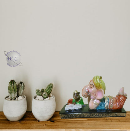 Ganesha Ganesh Ganpati Gajanan Statue Idol Murti Gift Item Decorative Showpiece Multicolor Polyresin Pack of 1 (B007)