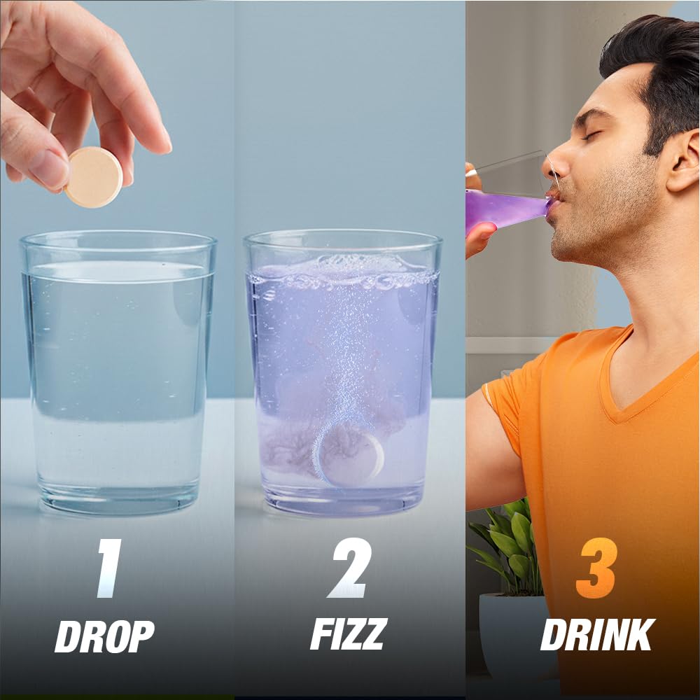 FAST&UP Reload Zero - Zero Sugar Instant Energy & Hydration Drink - Ice Current Flavour - 22 Effervescent Tablets
