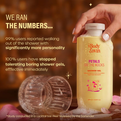 Plum BodyLovin’ Petals On The Rocks Shower Gel | Renewing & Reviving Body Wash | Bergamot, Mandarin & Patchouli | Citrus Floral Fragrance | 250 ml