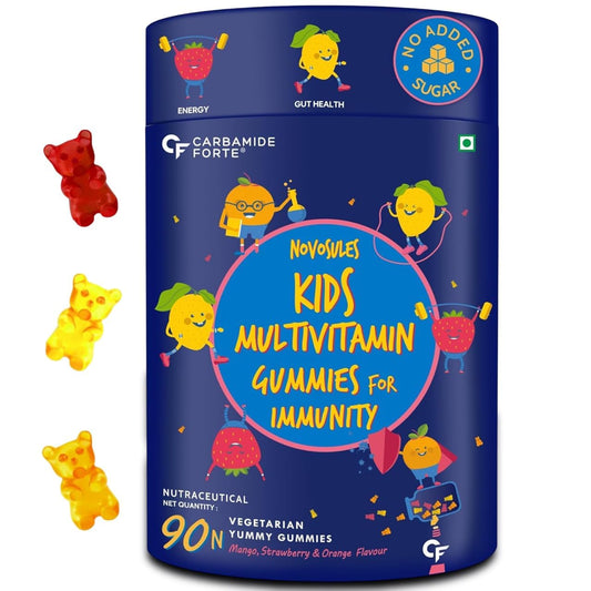 Carbamide Forte Multivitamin For Kids | Multivitamin Gummies For Kids | Multivitamin Gummies For Immunity | Vitamin Gummies For Immunity With No Added Sugar | 90 Gummy Bears