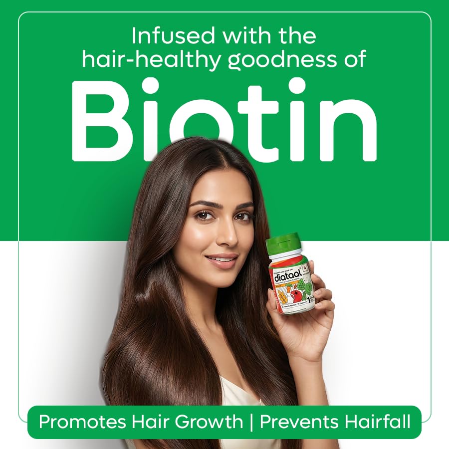 Diataal Multivitamin with Biotin, B12, Niacin, Zinc & Folic Acid | Daily Supplement for Hair, Skin, Immunity & Energy | Men & Women | 30 Capsules