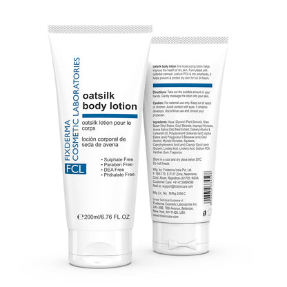 FCL Oatsilk Body Lotion For Dry & Rough Skin | Moisturizing Lotion | Long Lasting Hydration | Nourishes Skin | Soothing Lotion | Reduces Itching | 200Ml