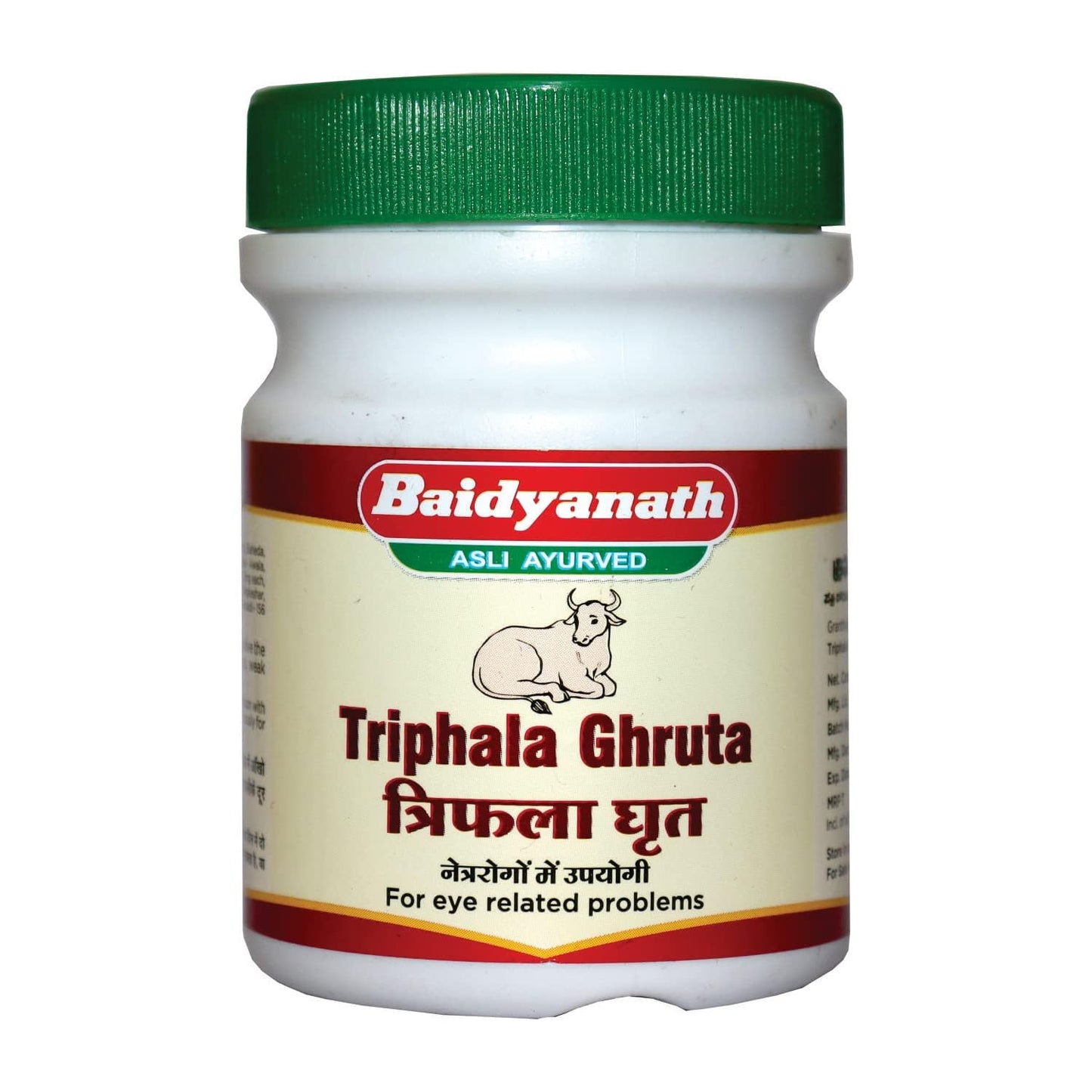 Baidyanath asli ayurved jhansi Triphala Ghrita - 100g, help for EYE sight, Hair Fall and constipation | medicated ghee ayurveda