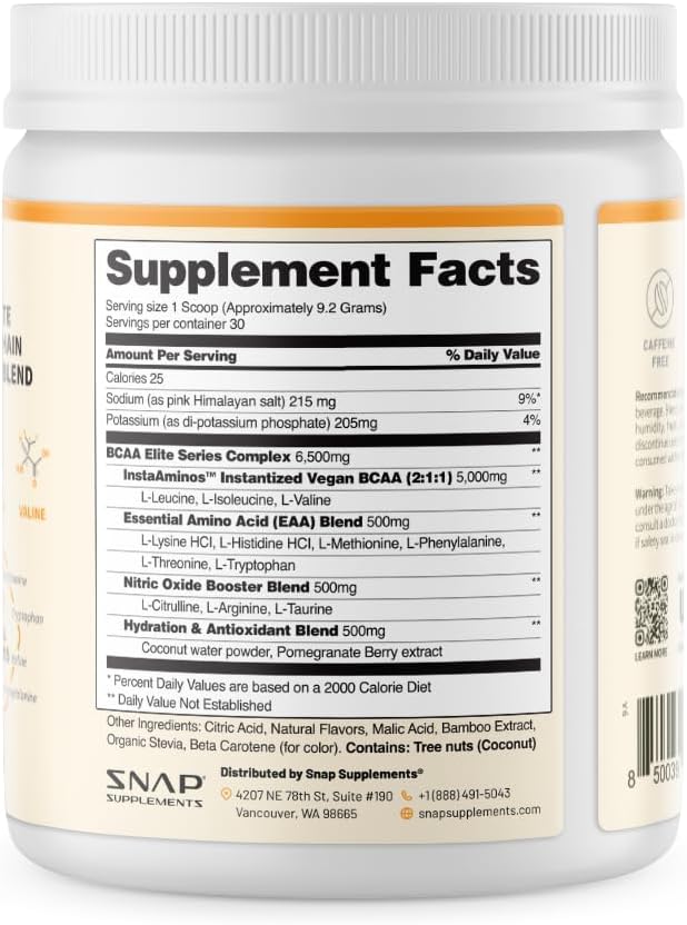 Supplement container with label showing 'Supplement Facts' on a white background