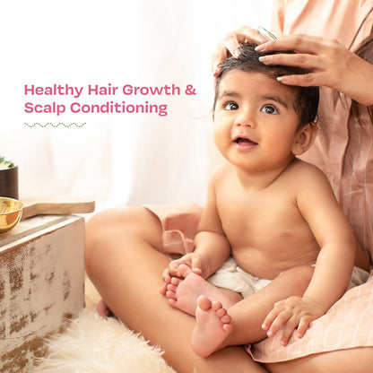 Maate Baby Hair Oil (50 ml) | Enriched With Hibiscus, Bhringraj & Vitamin Rich Almond | For Healthy Hair, Scalp Conditioning, Moisturizes & Soothes | 0-12 Years