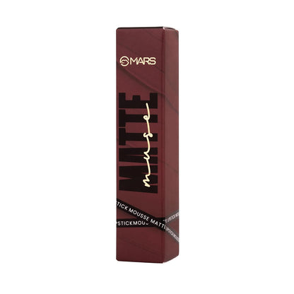 MARS Matte Muse Mousse Lipstick (3ml) (14-RUNWAY QUEEN) with Doe-Foot Applicator | Highly Pigmented | Smooth Texture | Hydrating Formula | Blurry Lips Effect