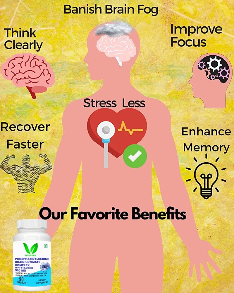 Vitaruhe® Phosphatidylserine Brain Ultimate Complex 500 Mg Per Serving 90 Vegetarian Caps (Verified For Active Components)