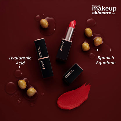 Pilgrim Matte Me Up Bullet Lipstick 4.2g | Creamy, Lightweight, Bold, Non Drying | SPF 30 | Enriched With Hyaluronic Acid & Spanish Squalane | Lipstick for dusky skin tone | Chocolate Tease -32
