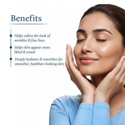 Blue Nectar Anti Aging Cream for Women for Wrinkles Fine Lines with Plant Based Vitamin C Vitamin E (14 Herbs, 50g)