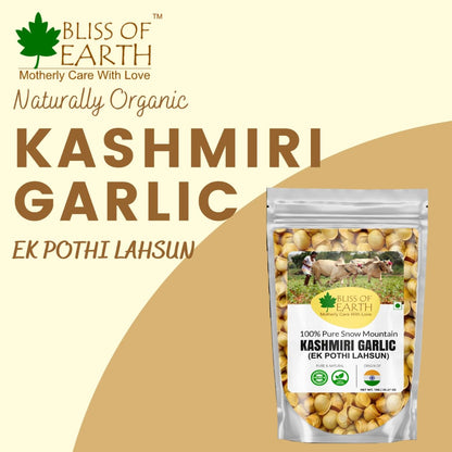 Bliss of Earth Naturally Organic Kashmiri Garlic 1kg Single Clove, Kashmiri Ek Pothi Lahsun
