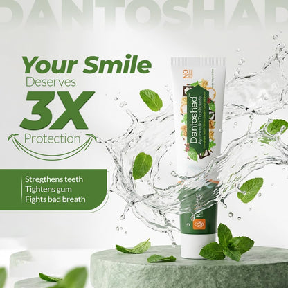 Krishna’s Dantoshad Ayurvedic Toothpaste With Goodness of 15 Herbs for Strengthens Teeth, Tightens Gum & Maintain Fresh Breath - 100 gm (Pack of 1)