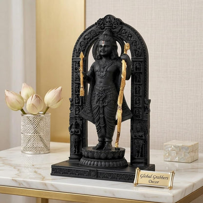 Polyresin 3D Ram Lalla Ayodhya Idol Statue Showpiece Murti for Home Decor Decoration Gift Gifting Items