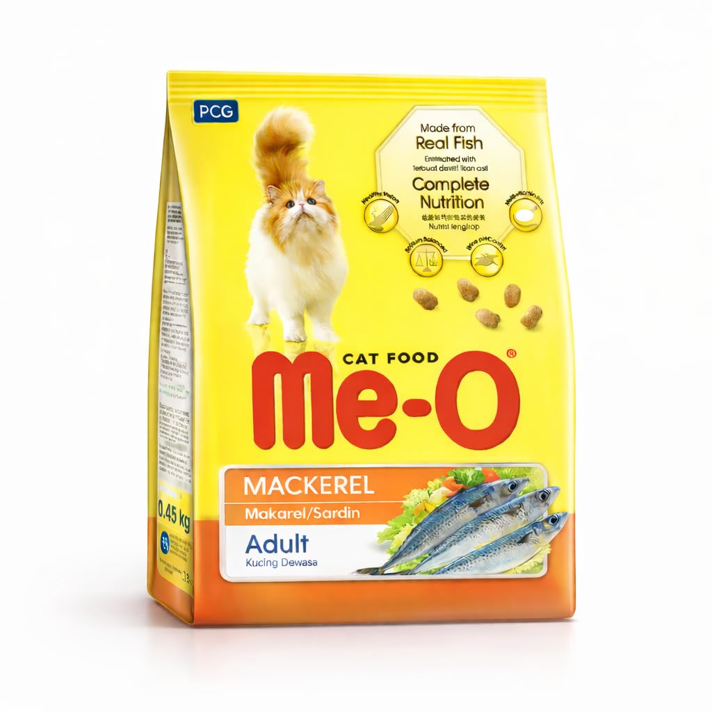 Me-O Adult Dry Cat Food Mackerel Flavor 0.45KG