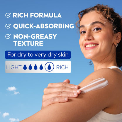 NIVEA Nourishing Body Milk 200ml Body Lotion with Deep Moisture Serum | 48 H Moisturization | With 2X Almond Oil | Smooth and Healthy Looking Skin |For Very Dry Skin