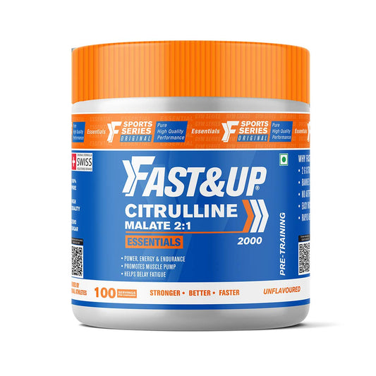 Fast&Up Citrulline Malate supplement container on a white background