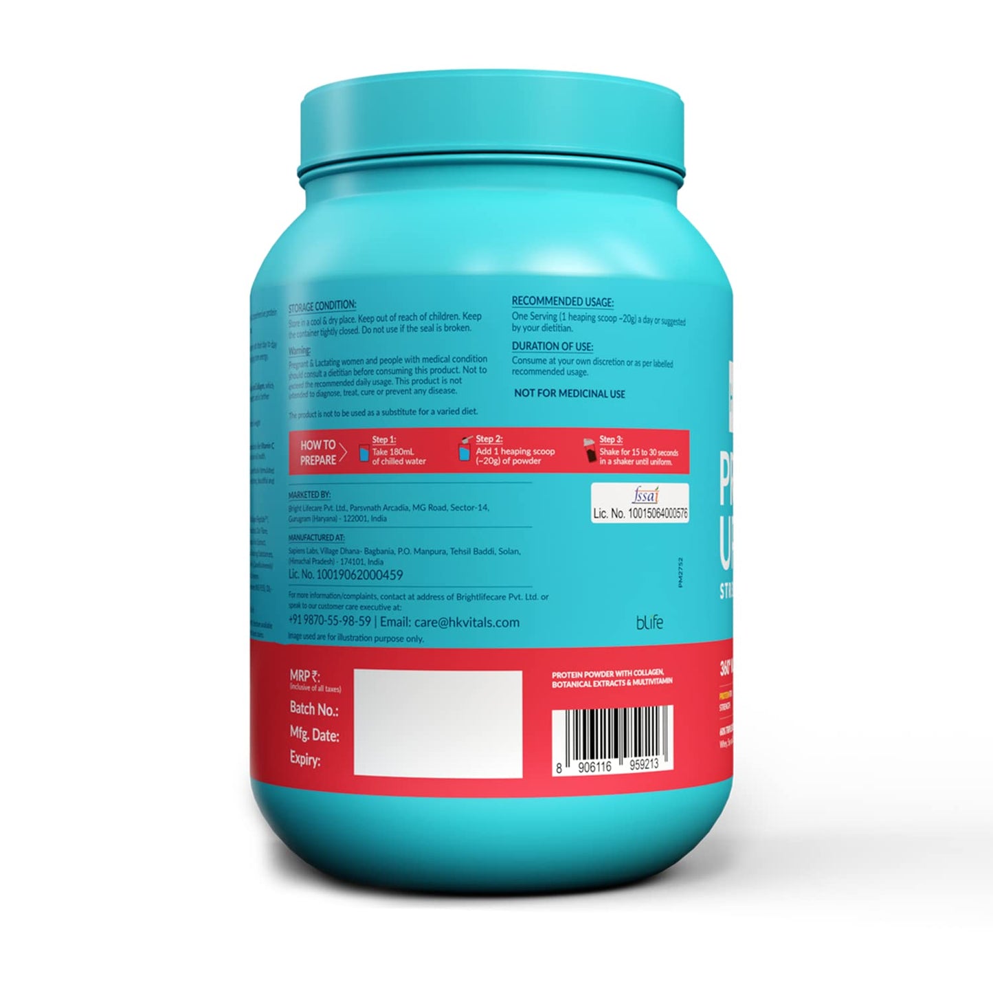 HealthKart HK Vitals ProteinUp Women with Soy (Chocolate, 1kg / 2.2lbs) | Whey Protein, Collagen, Vitamin C, E & Biotin | For Strength & Beauty