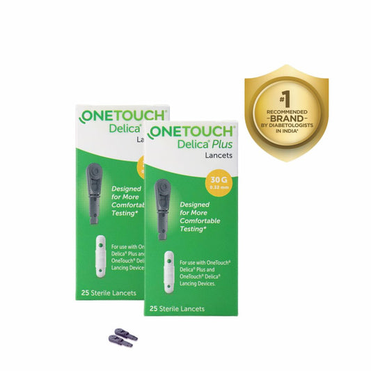 OneTouch Delica Plus Lancets | Pack of 50 Lancets | For Virtually Pain Free Blood Glucose Testing| Global Iconic Brand | For use with OneTouch Delica Plus Lancing Device