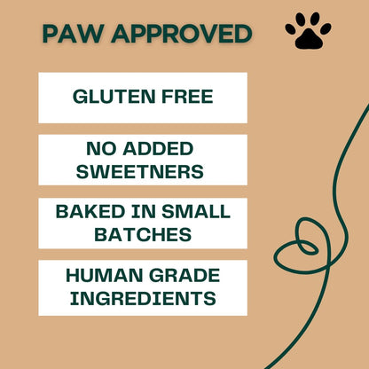 PAWS FOR GREENS Healthy Dog Treats, 100% Natural Plant-Based Dog Biscuits, Meat-Free Veg Snacks for Dogs & Puppies, Tasty & Crunchy Treats for All Breeds, 100g