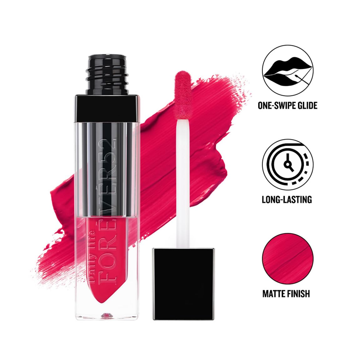 Daily Life Forever52 Smooth Longlasting Liquid Matte Lipstick (Neon Red, 5.5ml)