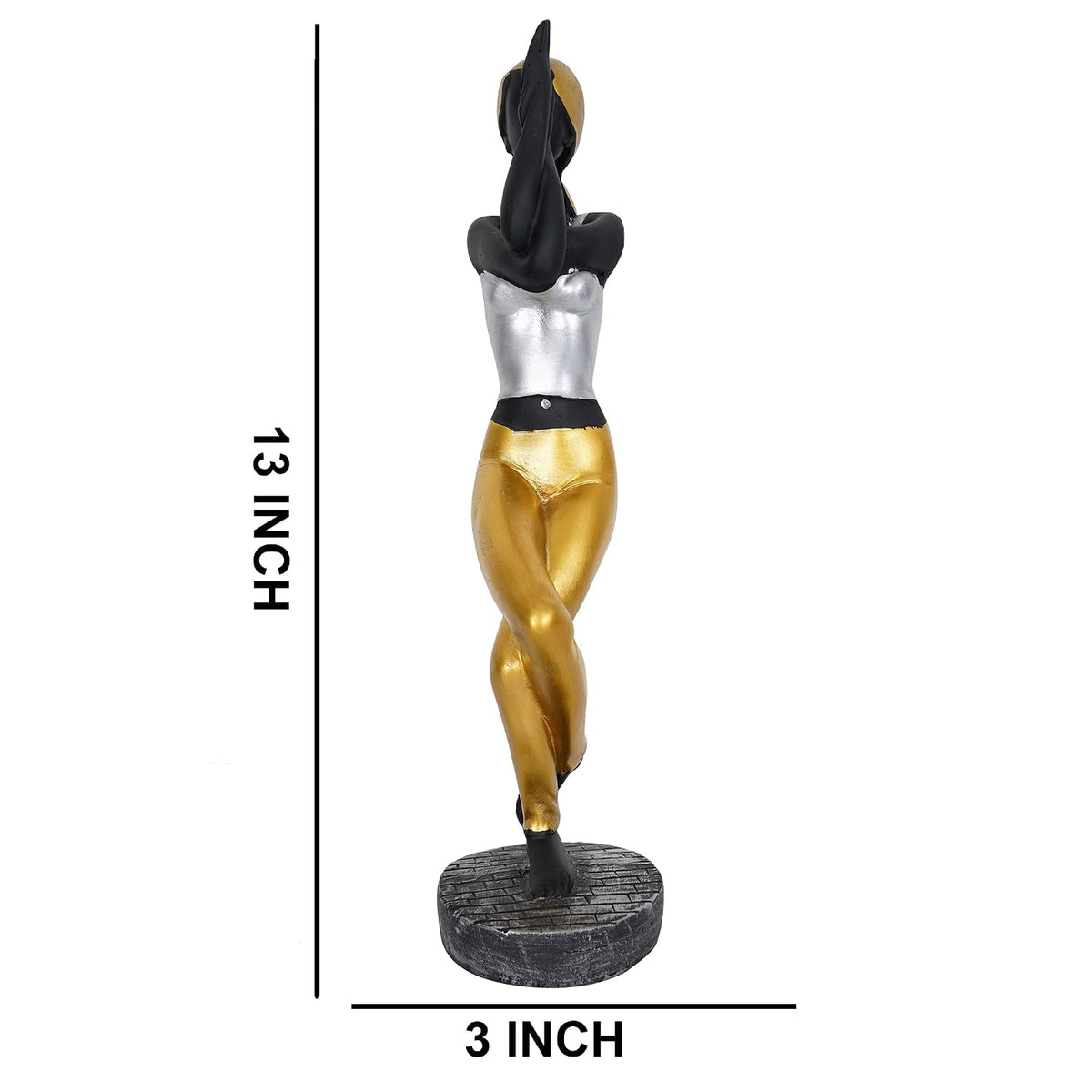 Resin Fantasy Yoga Lady Home & Office Decor Showpiece (Y2900), Multicolour