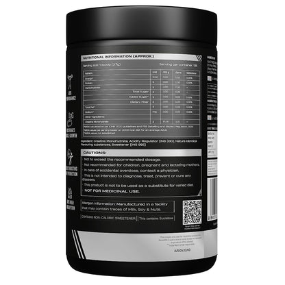 BEASTLIFE Super Micronized Creatine Monohydrate Powder 500g | 135 Servings Shikanji Flavor | NABL Lab Tested | Premium Sports Nutrition for Strength & Performance