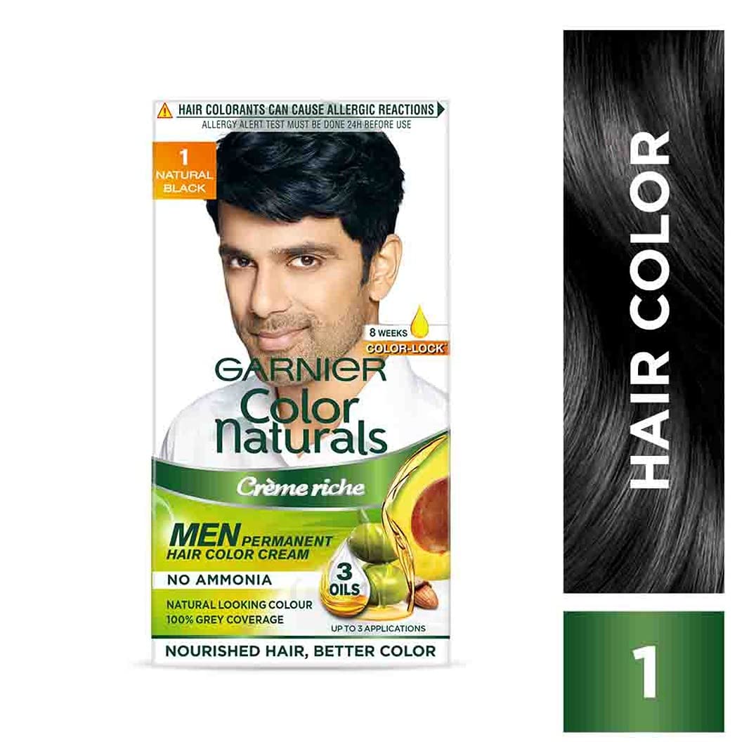 Garnier Color Naturals hair color packaging with a man's face on it.