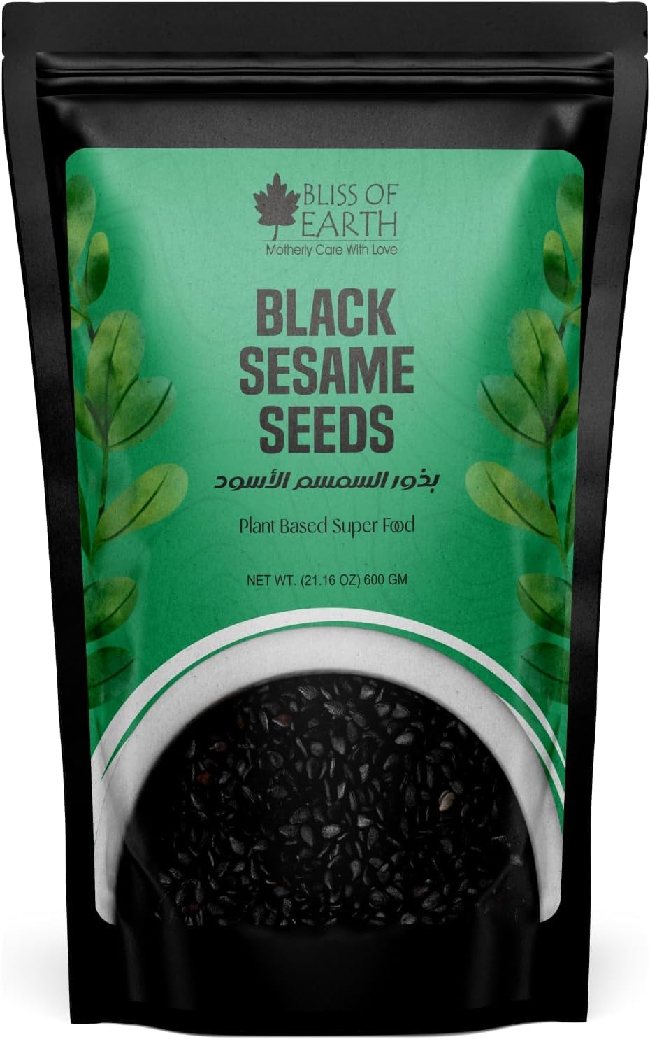 Bliss of Earth 500gm unhulled Black Sesame Seeds, Kaale Til, Fresh & Organic Fully Fiber Rich Great for Cooking & Baking